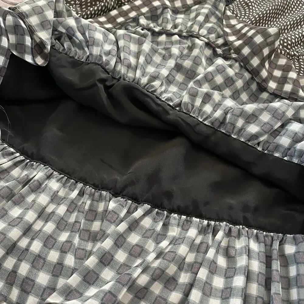 Jonathan Simkhai Dress Mixed Media Black White silk Blend Size XS Romance Flowy - Picture 3 of 10